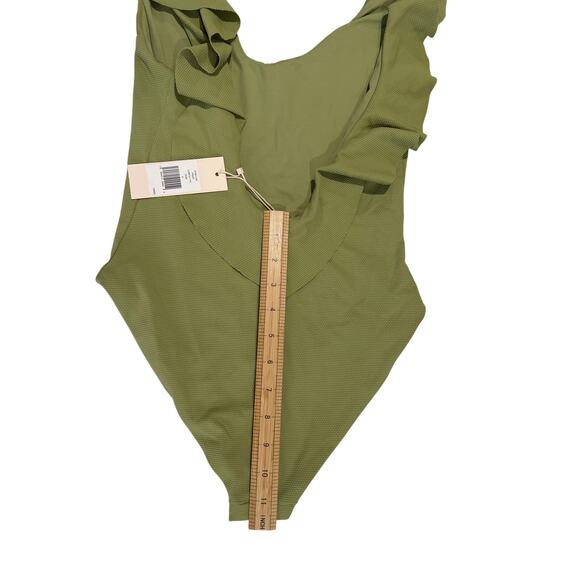 Eberjey Pique Loreta One-Piece Swimsuit Pear Green Women's Size Small #W1921LRX - Picture 9 of 9